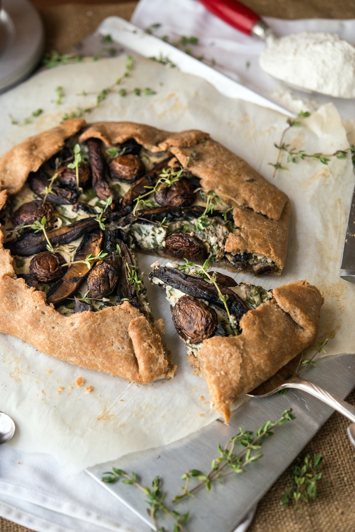 Spinach and Mushroom Galette