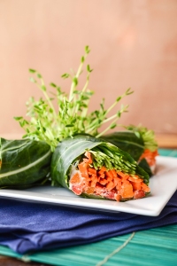 Raw Collard Wraps Greens 24/7 Vegan Recipes