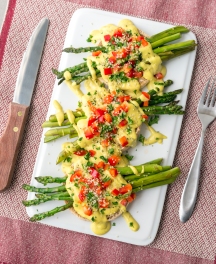 Asparagus with Hollandaise from Eaternity by Jason Wrobel // Photo by Jackie Sobon